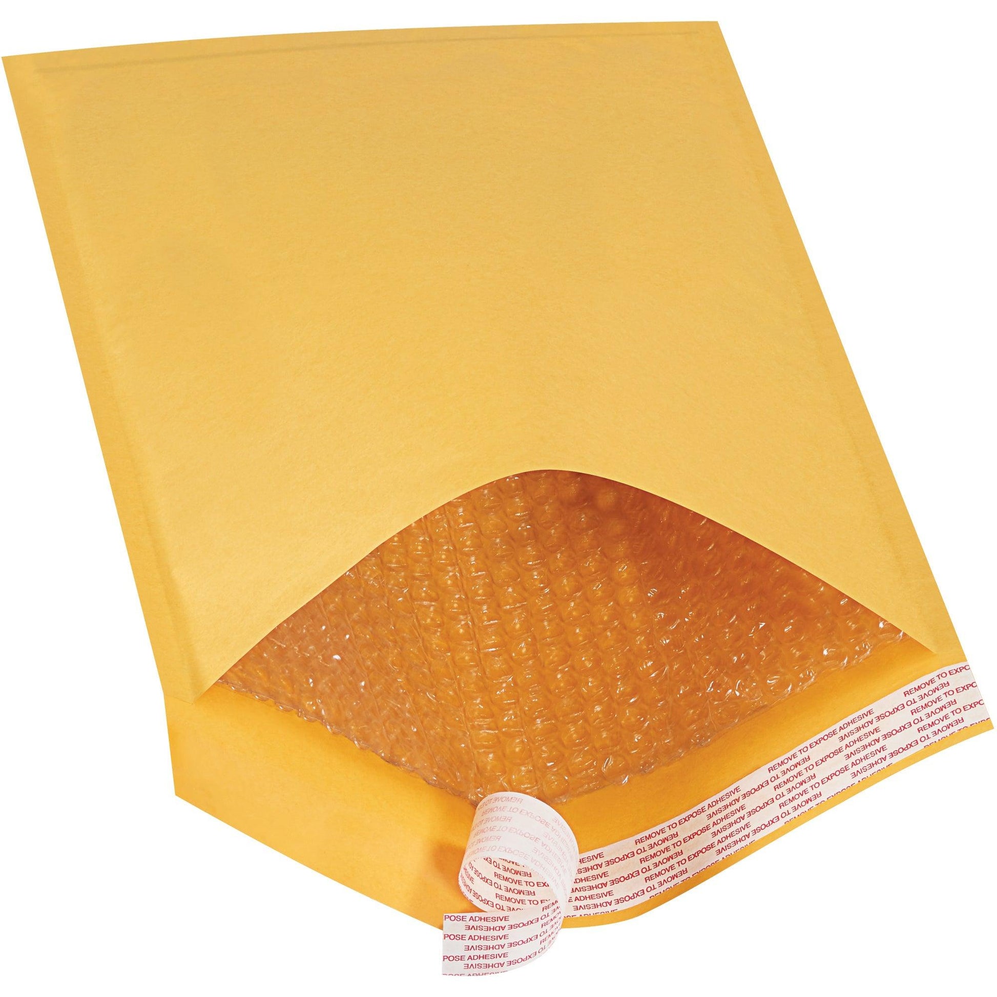 10 1/2 x 16" Kraft #5 Self-Seal Bubble Mailers - B858SS