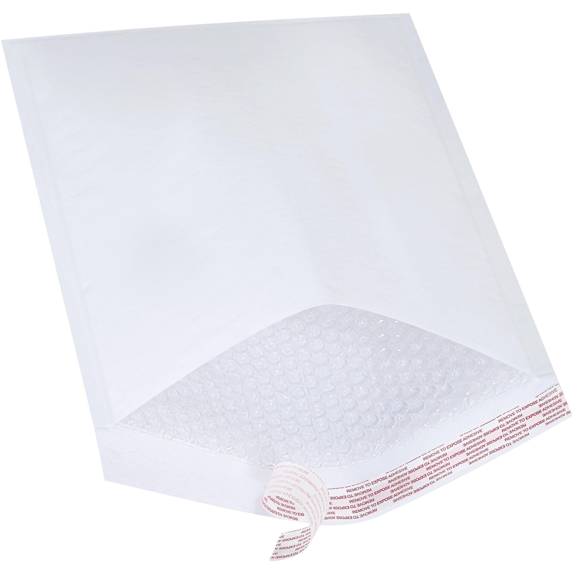 10 1/2 x 16" White #5 Self-Seal Bubble Mailers - B858WSS