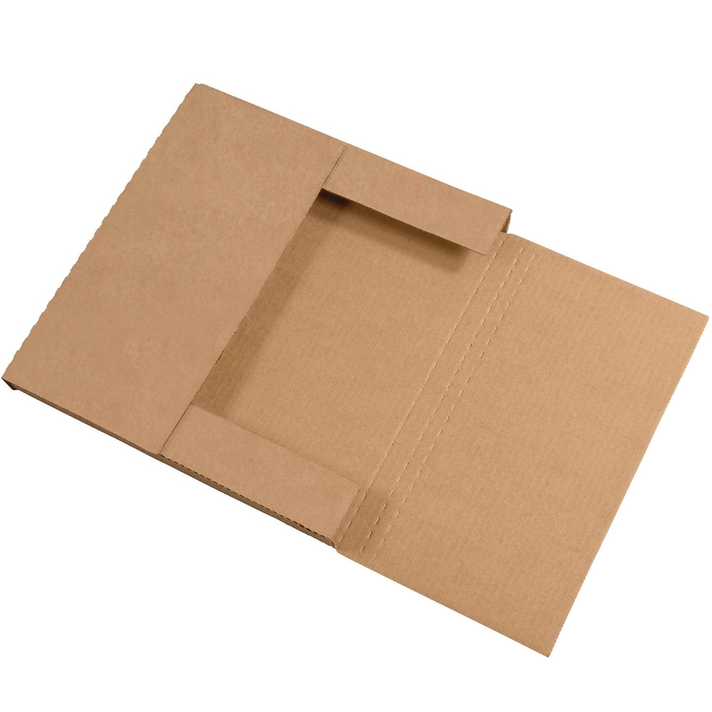 10 1/4 x 10 1/4 x 1" Kraft Easy-Fold Mailers - M10101K