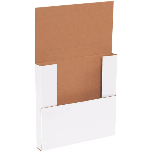 10 1/4 x 10 1/4 x 1" White Easy-Fold Mailers - M10101 Box Packaging Partner