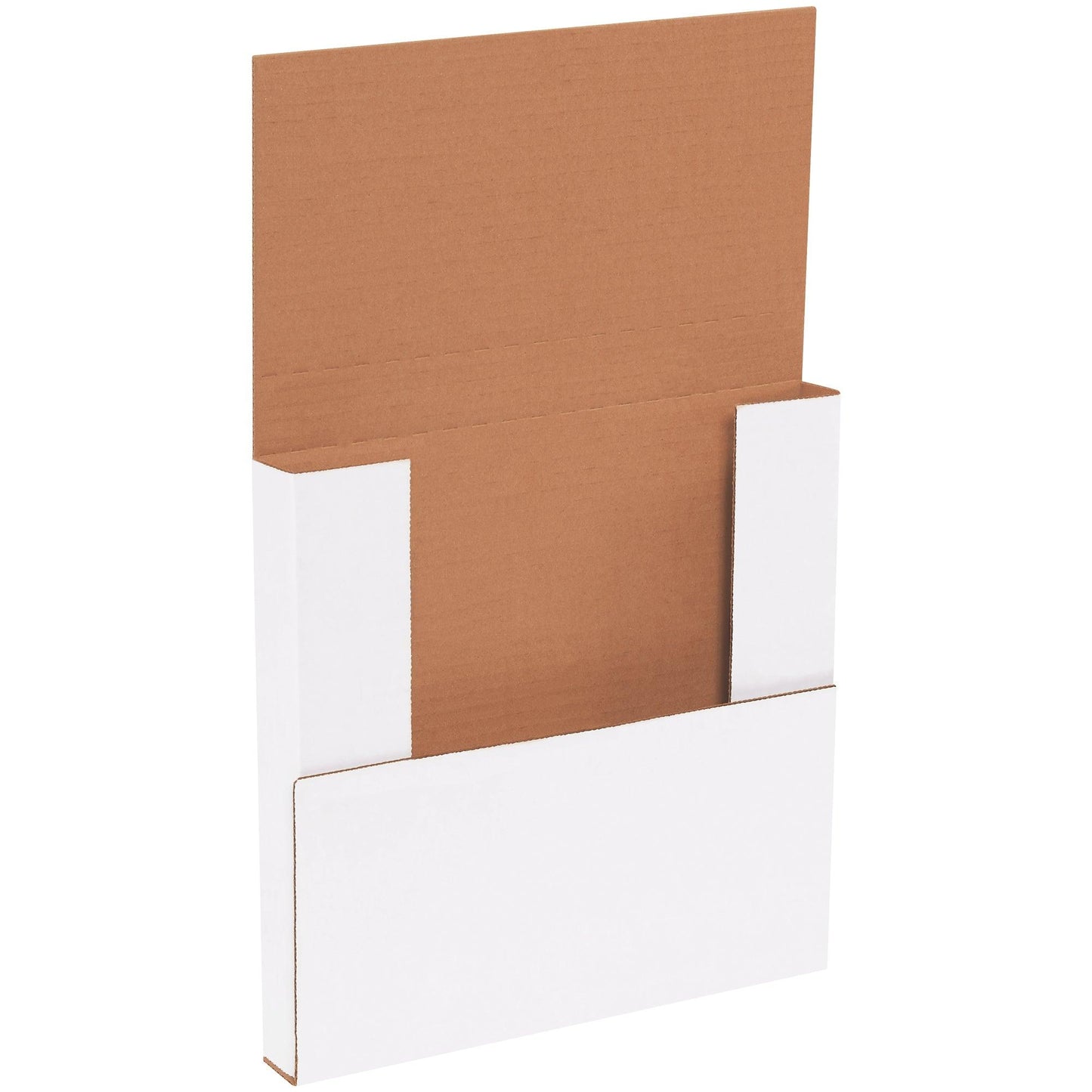 10 1/4 x 10 1/4 x 1" White Easy-Fold Mailers - M10101