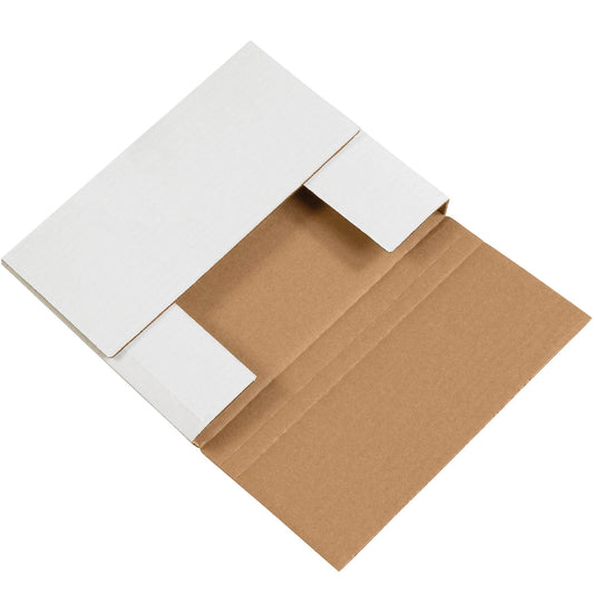 10 1/4 x 8 1/4 x 1 1/4" White Easy-Fold Mailers - M1081