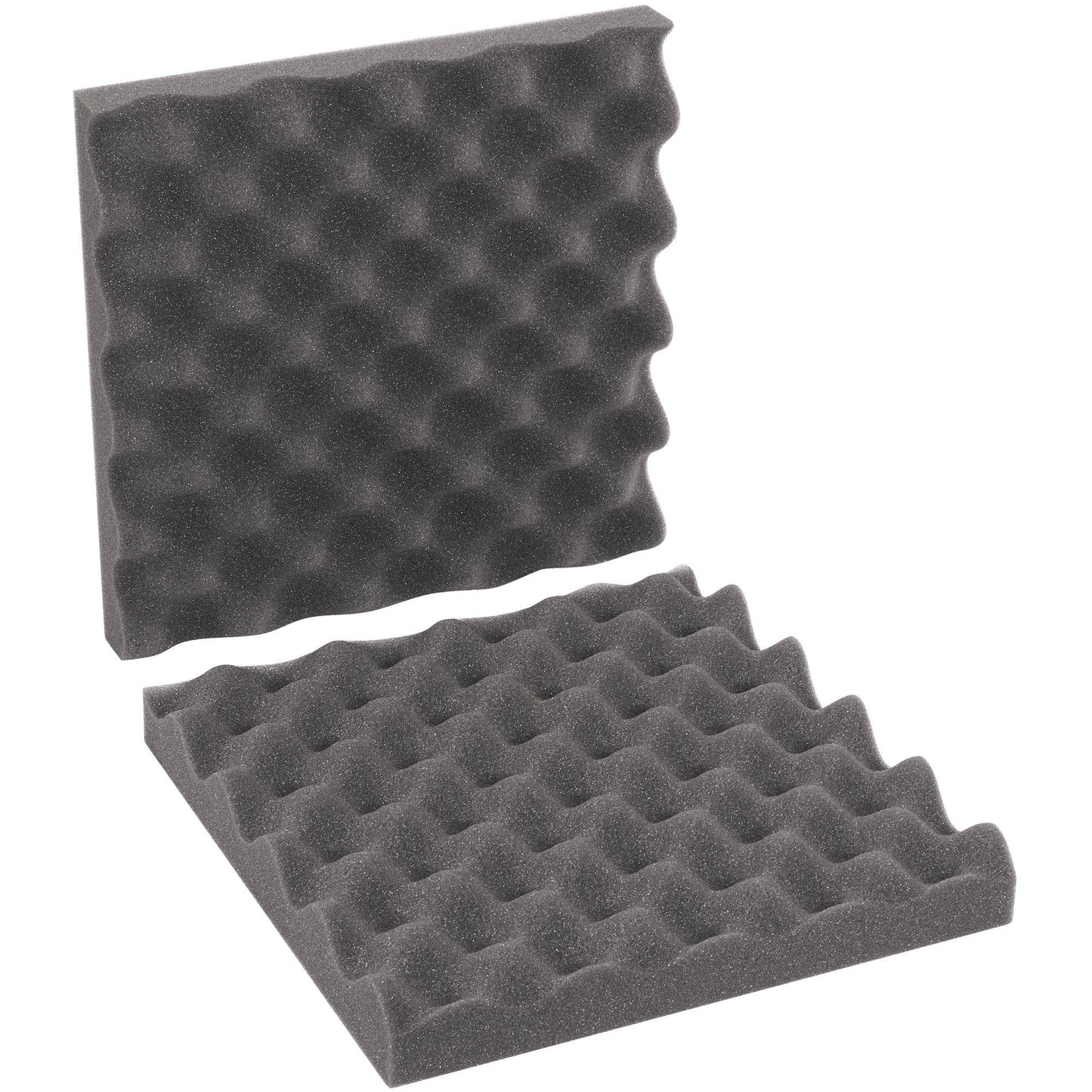 10 x 10 x 2" Charcoal Convoluted Foam Sets - FCSC10102