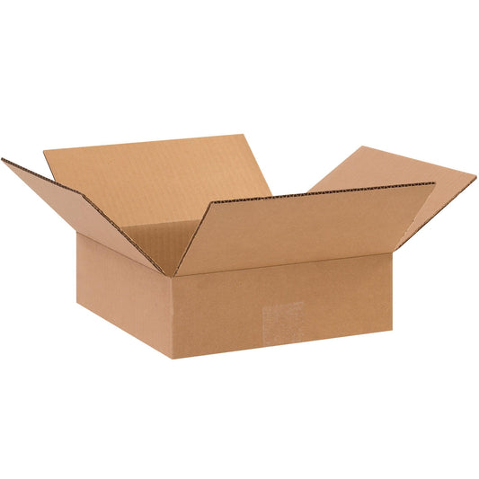 10 x 10 x 3" Flat Corrugated Boxes - 10103