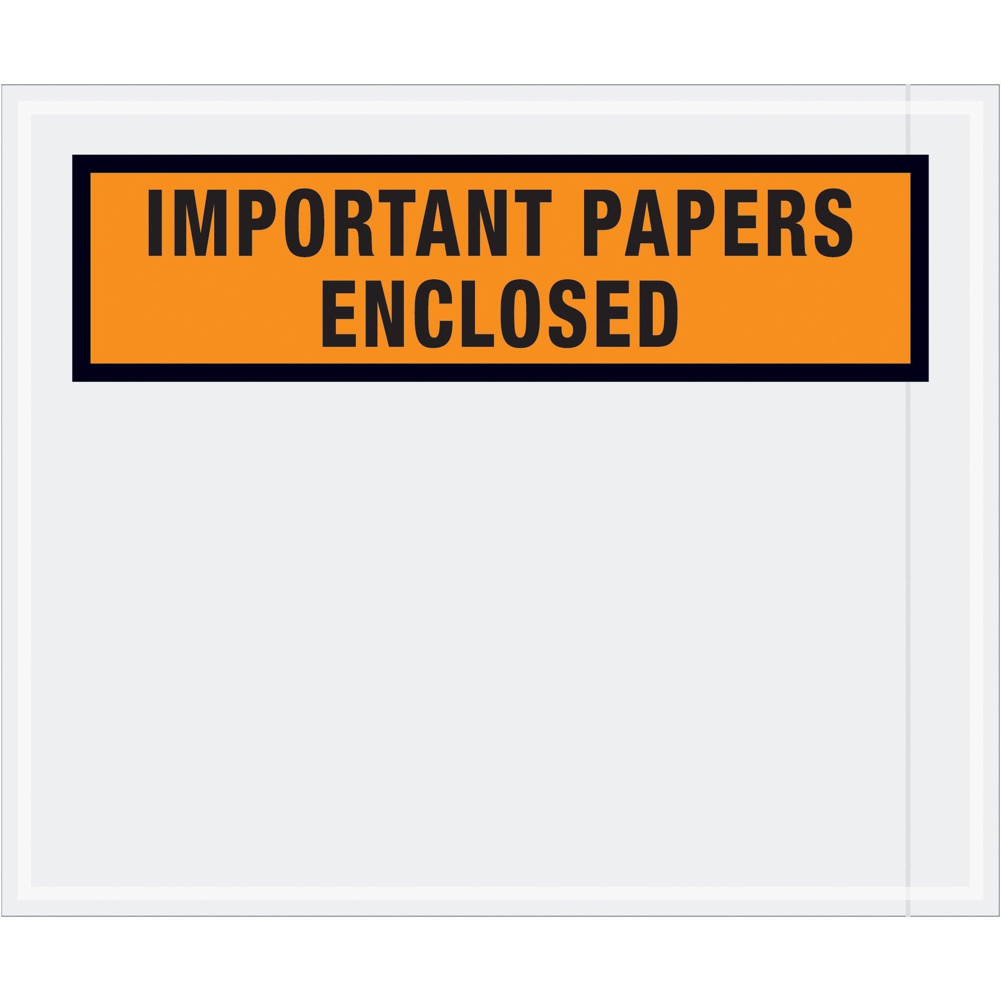 10 x 12" Orange "Important Papers Enclosed" Envelopes - PL449