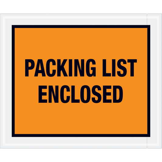 10 x 12" Orange "Packing List Enclosed" Envelopes - PL429