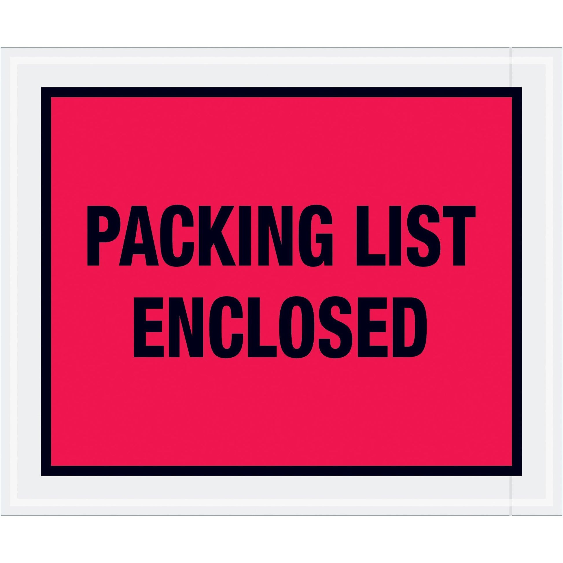 10 x 12" Red "Packing List Enclosed" Envelopes - PL430