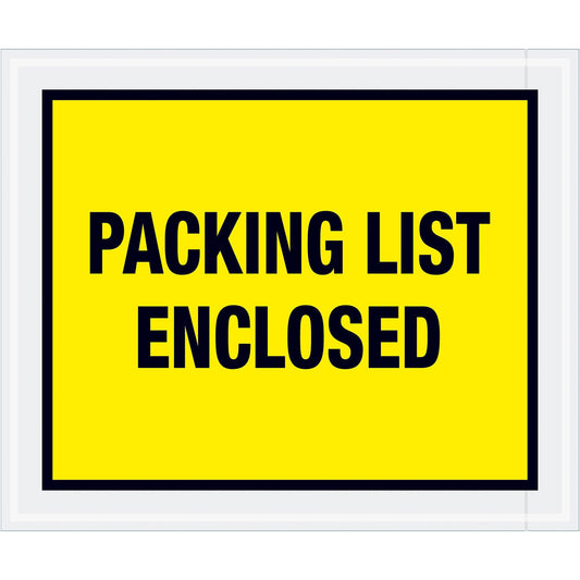 10 x 12" Yellow "Packing List Enclosed" Envelopes - PL428