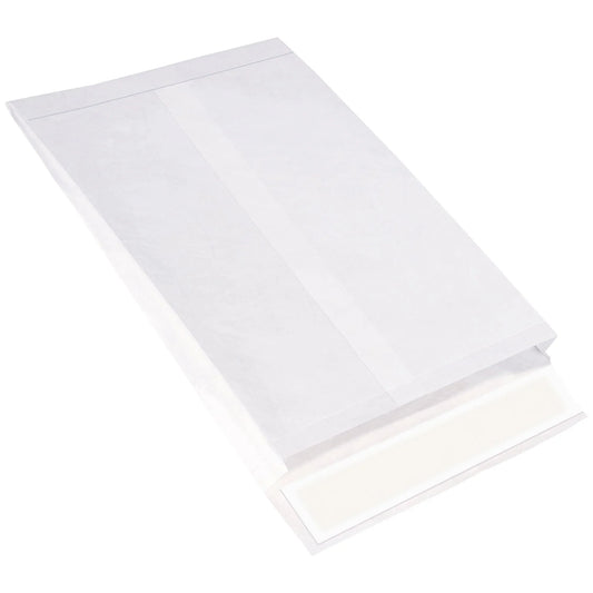 10 x 13 x 1 1/2" White Expandable Tyvek® Envelopes - TYE10131WE Box Packaging Partner