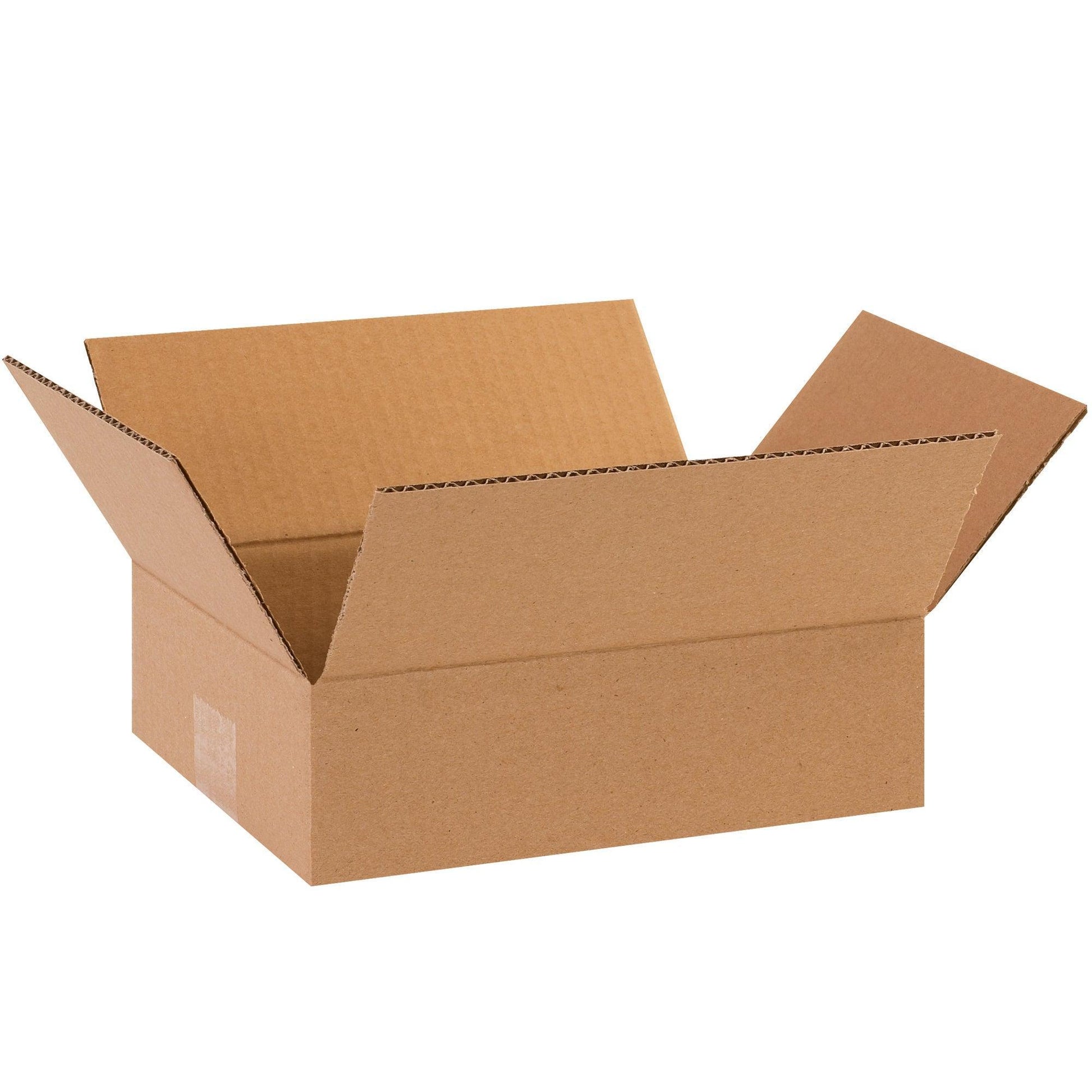 10 x 8 x 3" Flat Corrugated Boxes - 1083 Box Packaging Partner