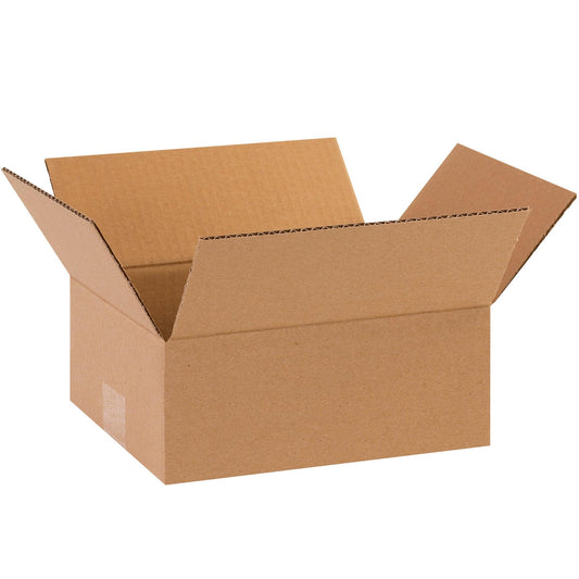 10 x 8 x 4" Flat Corrugated Boxes - 1084