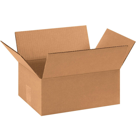 11 1/4 x 8 3/4 x 4" Flat Corrugated Boxes - 1184 Box Packaging Partner