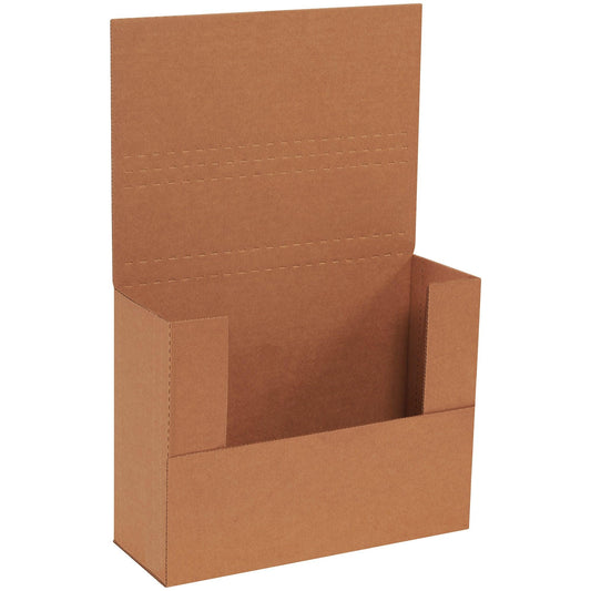 11 1/8 x 8 5/8 x 4" Kraft Easy-Fold Mailers - M1BKXLK