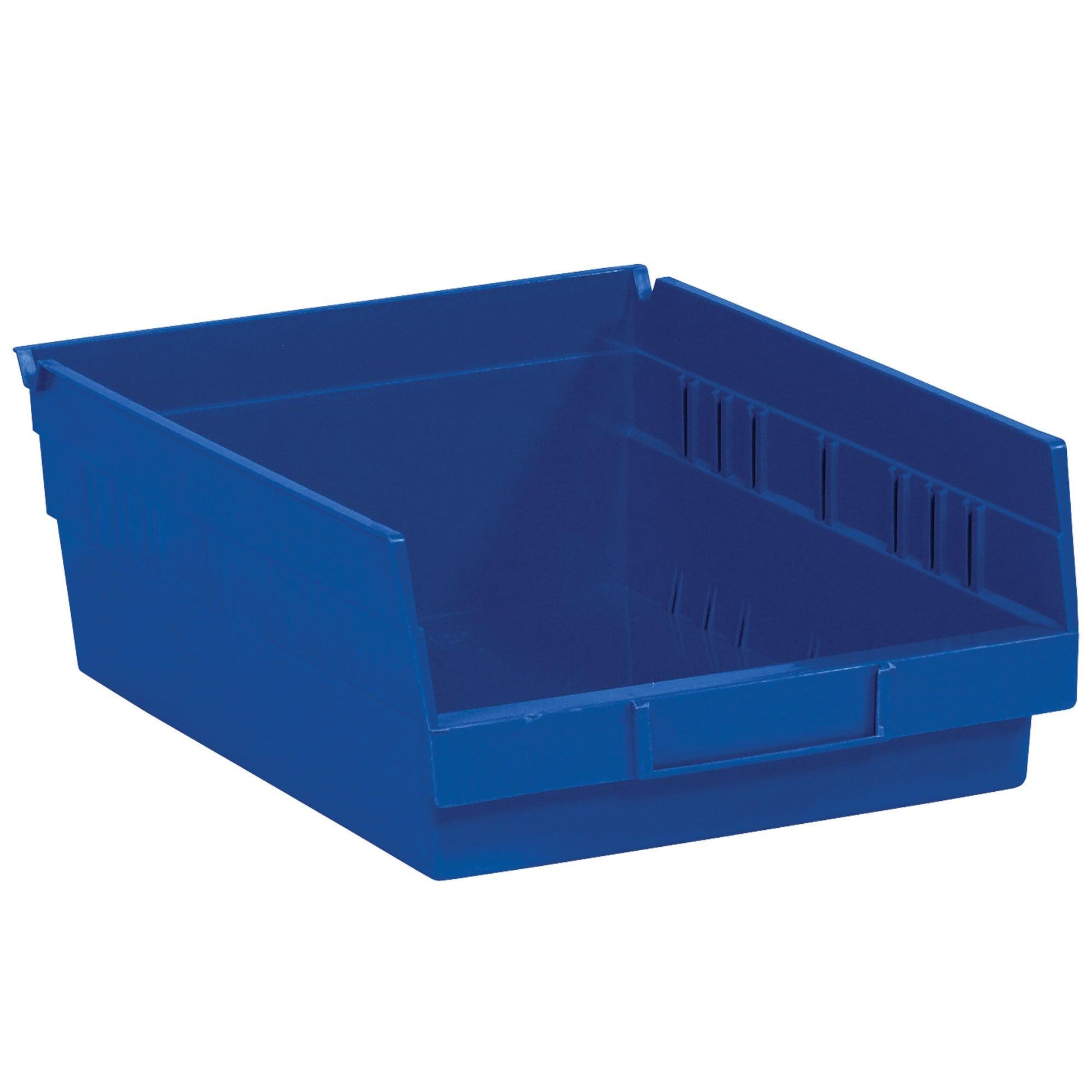 11 5/8 x 11 1/8 x 4" Blue Plastic Shelf Bin Boxes - BINPS105B