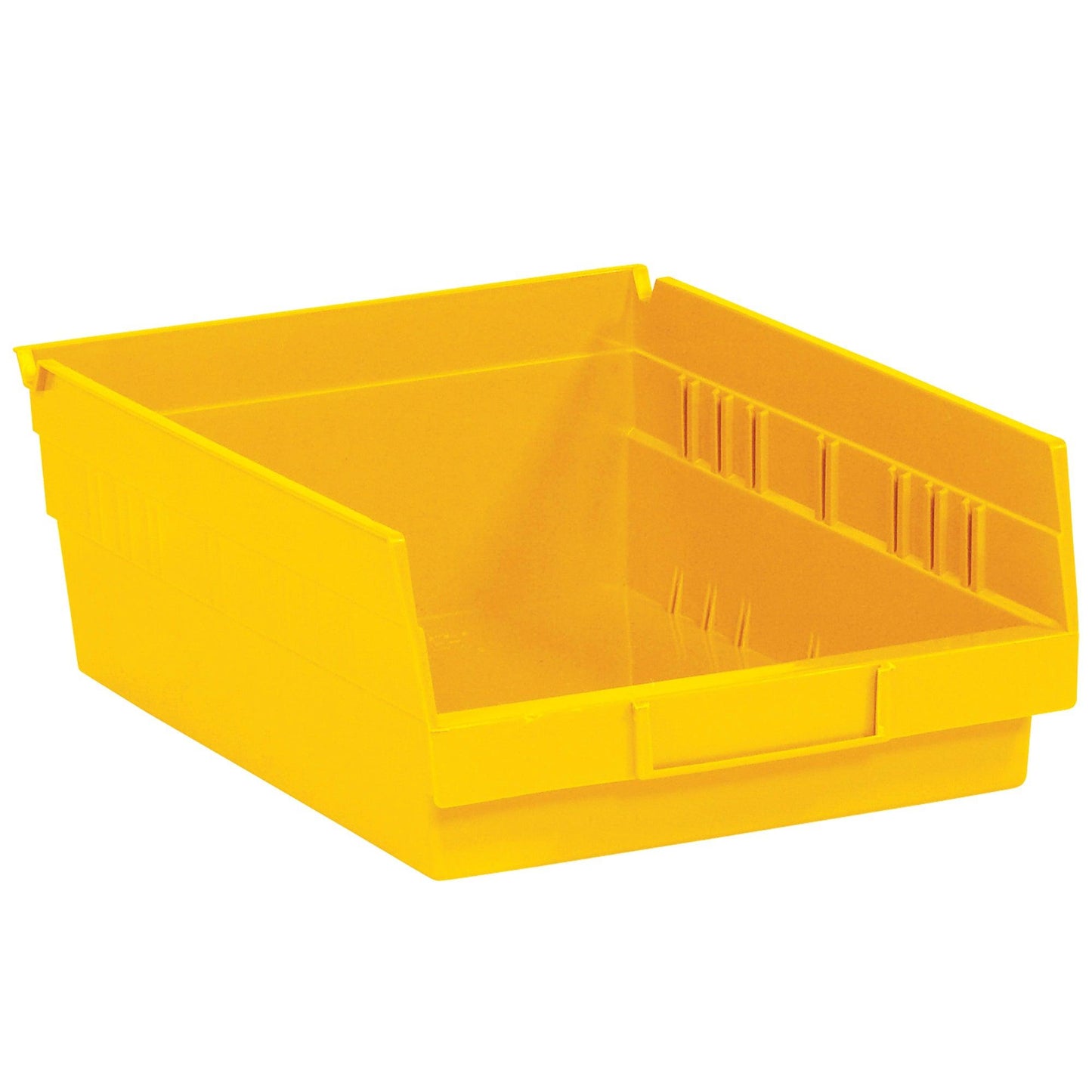 11 5/8 x 11 1/8 x 4" Yellow Plastic Shelf Bin Boxes - BINPS105Y