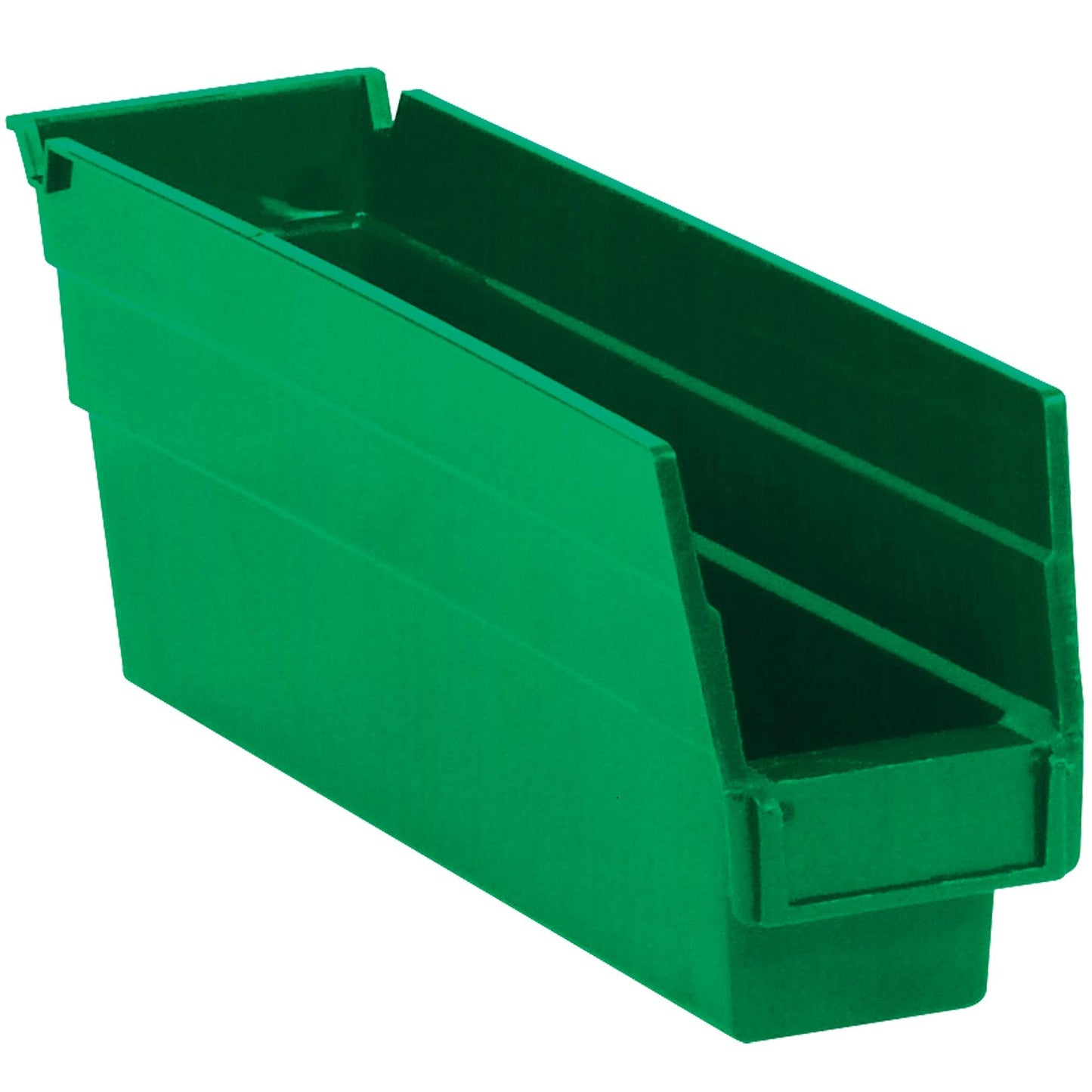 11 5/8 x 2 3/4 x 4" Green Plastic Shelf Bin Boxes - BINPS101G