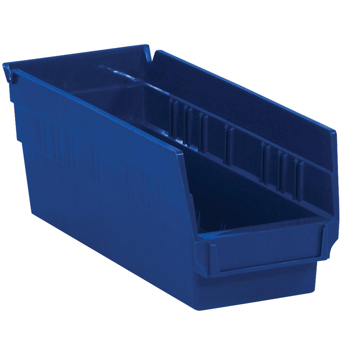 11 5/8 x 4 1/8 x 4" Blue Plastic Shelf Bin Boxes - BINPS102B