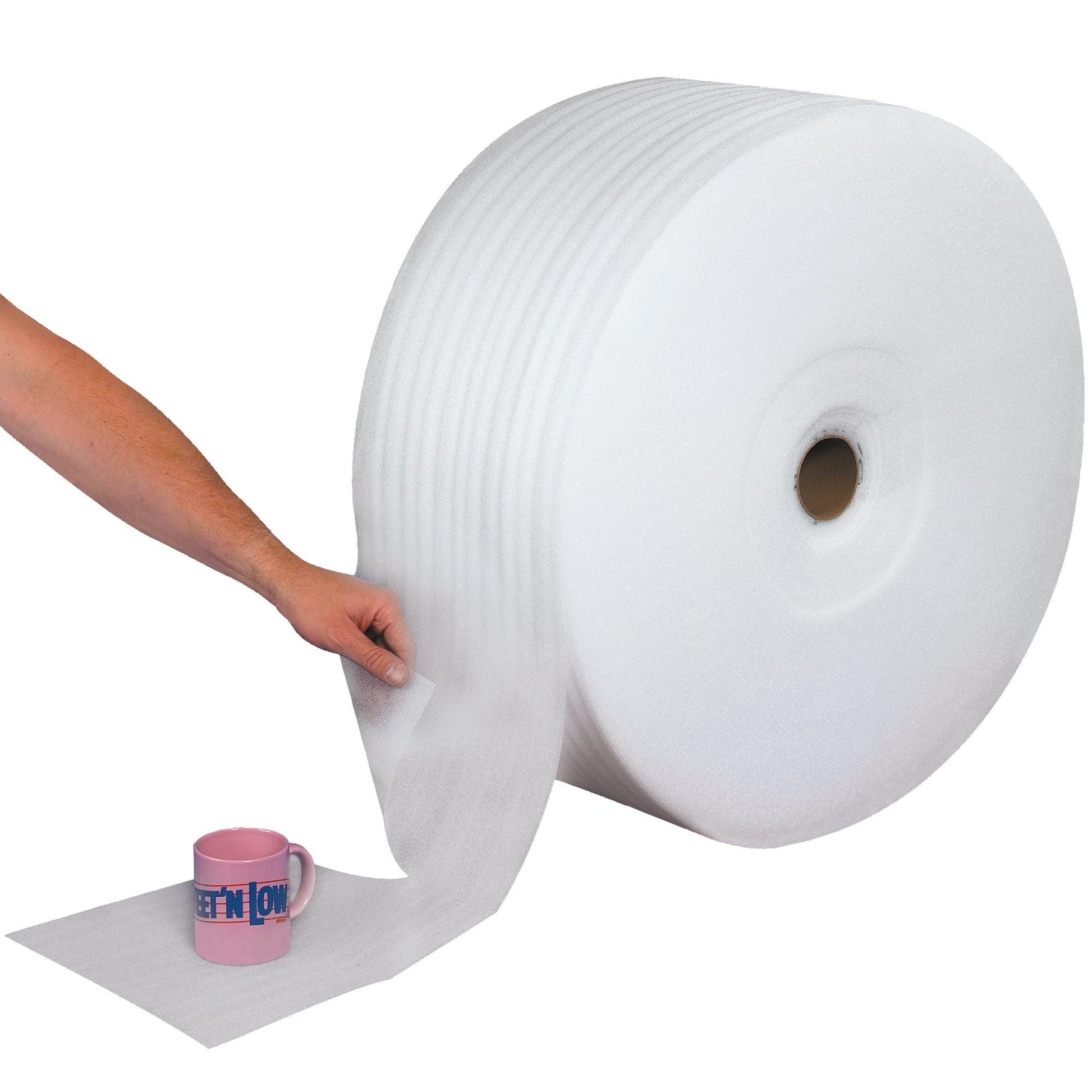 1/16" x 12" x 900' Parcel Ready Perforated Air Foam Roll - FWUPS116S12P