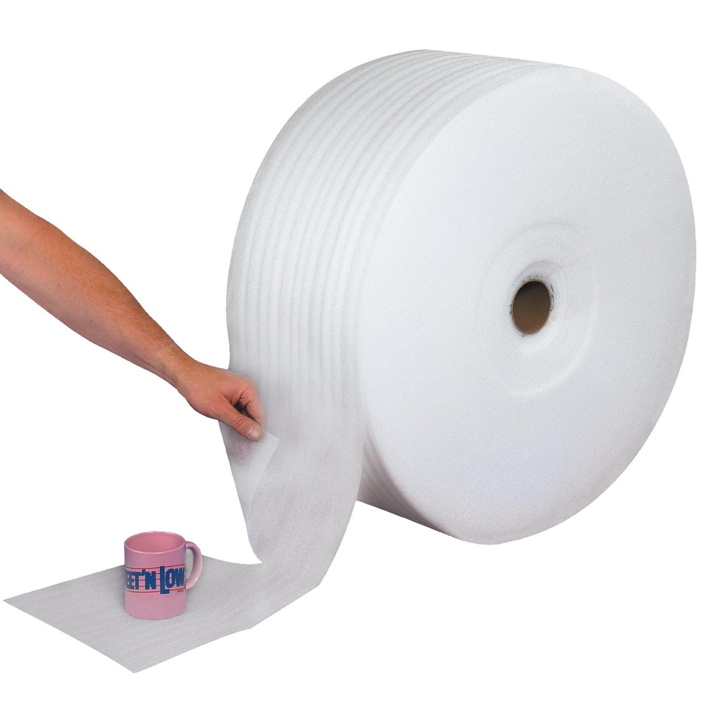 1/16" x 24" x 900' Parcel Ready Perforated Air Foam Roll - FWUPS116S24P