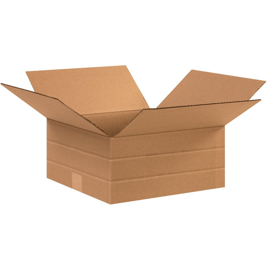 12 1/2 x 12 1/2 x 6" Multi-Depth Corrugated Boxes - MD12126R