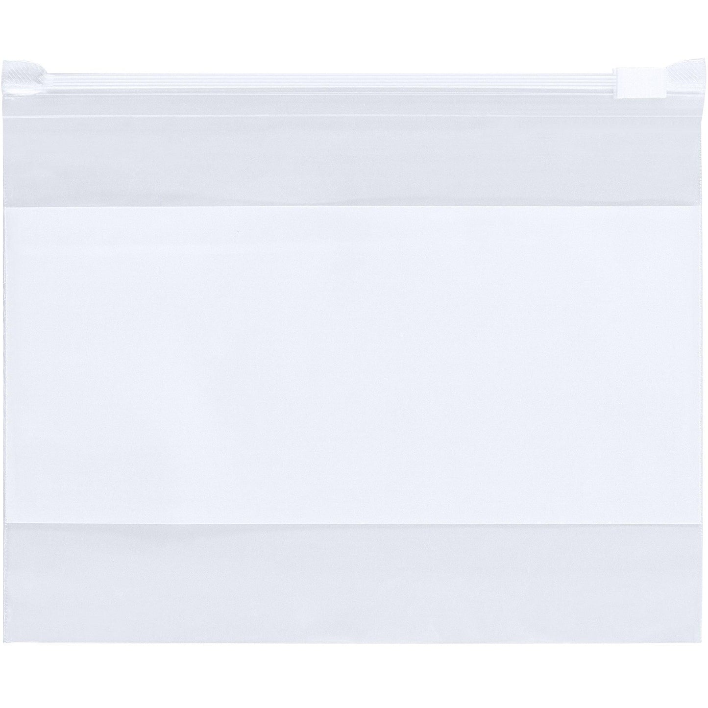 12 1/2 x 9" - 3 Mil Slide-Seal Reclosable White Block Poly Bags - PB5242