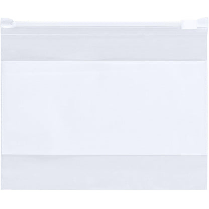 12 1/2 x 9" - 3 Mil Slide-Seal Reclosable White Block Poly Bags - PB5242