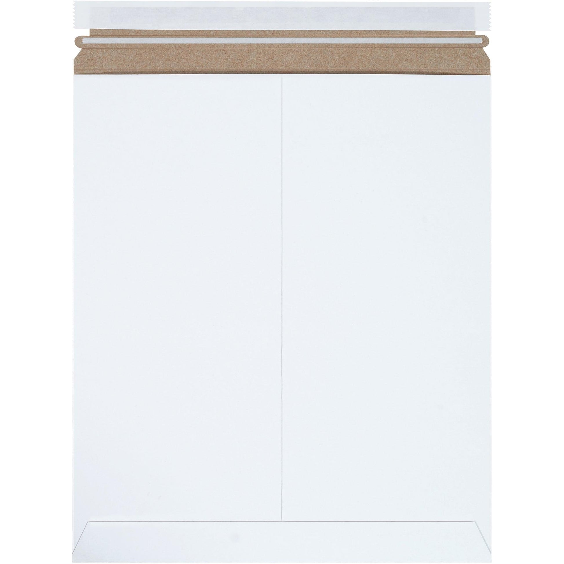 12 3/4 x 15" White Self-Seal Stayflats Plus® Mailers - RM4SS