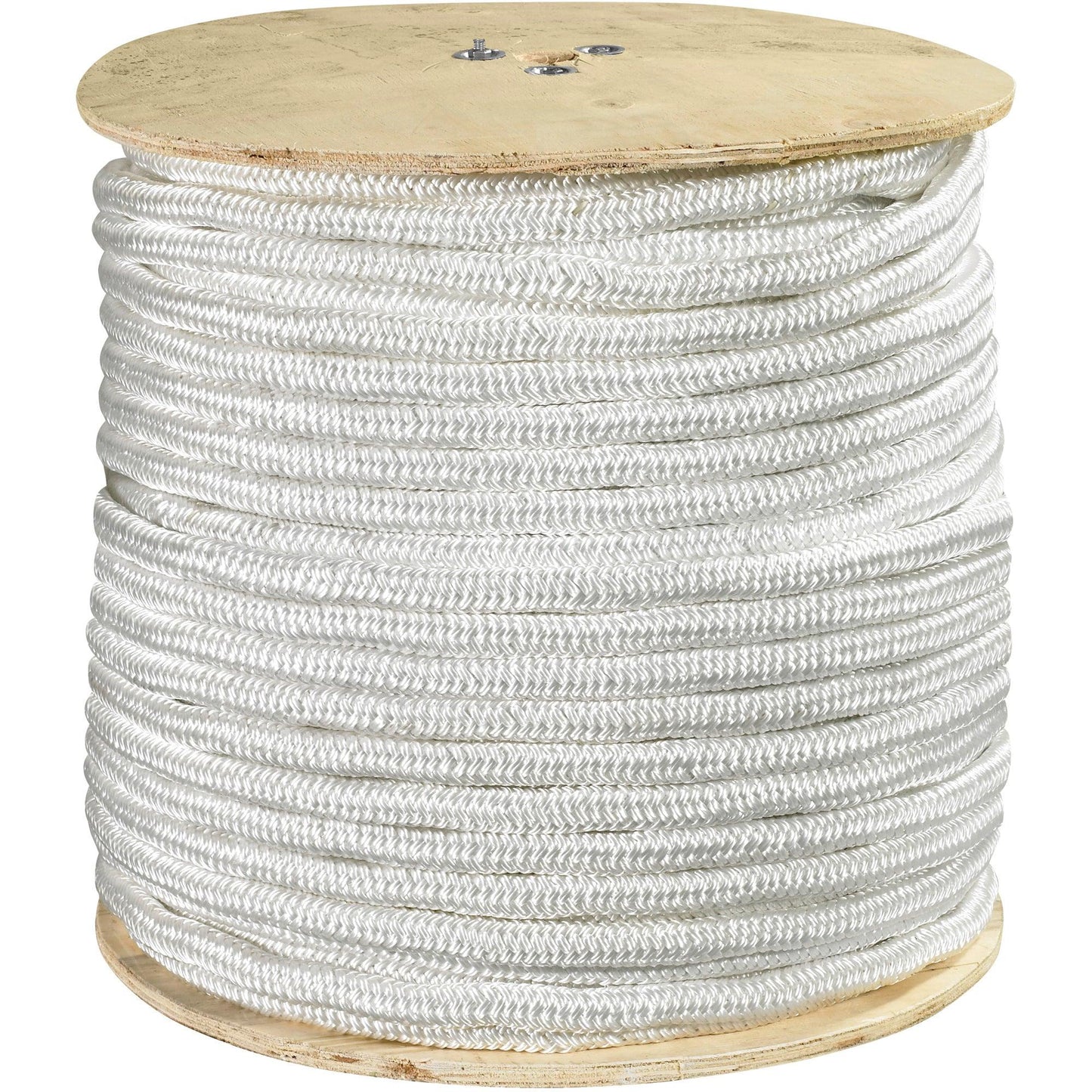 1/2", 6,500 lb, White Double Braided Nylon Rope - TWR127