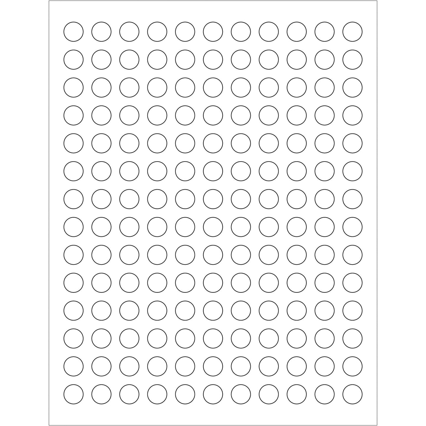 1/2" White Circle Laser Labels - LL140