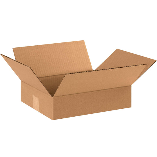 12 x 10 x 3" Flat Corrugated Boxes - 12103