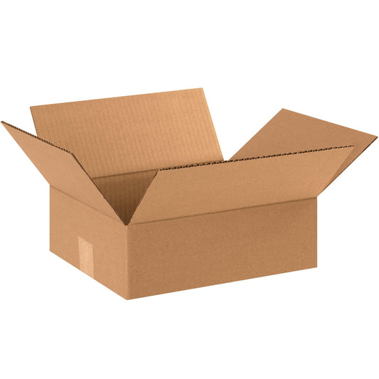 12 x 10 x 4" Flat Corrugated Boxes - 12104