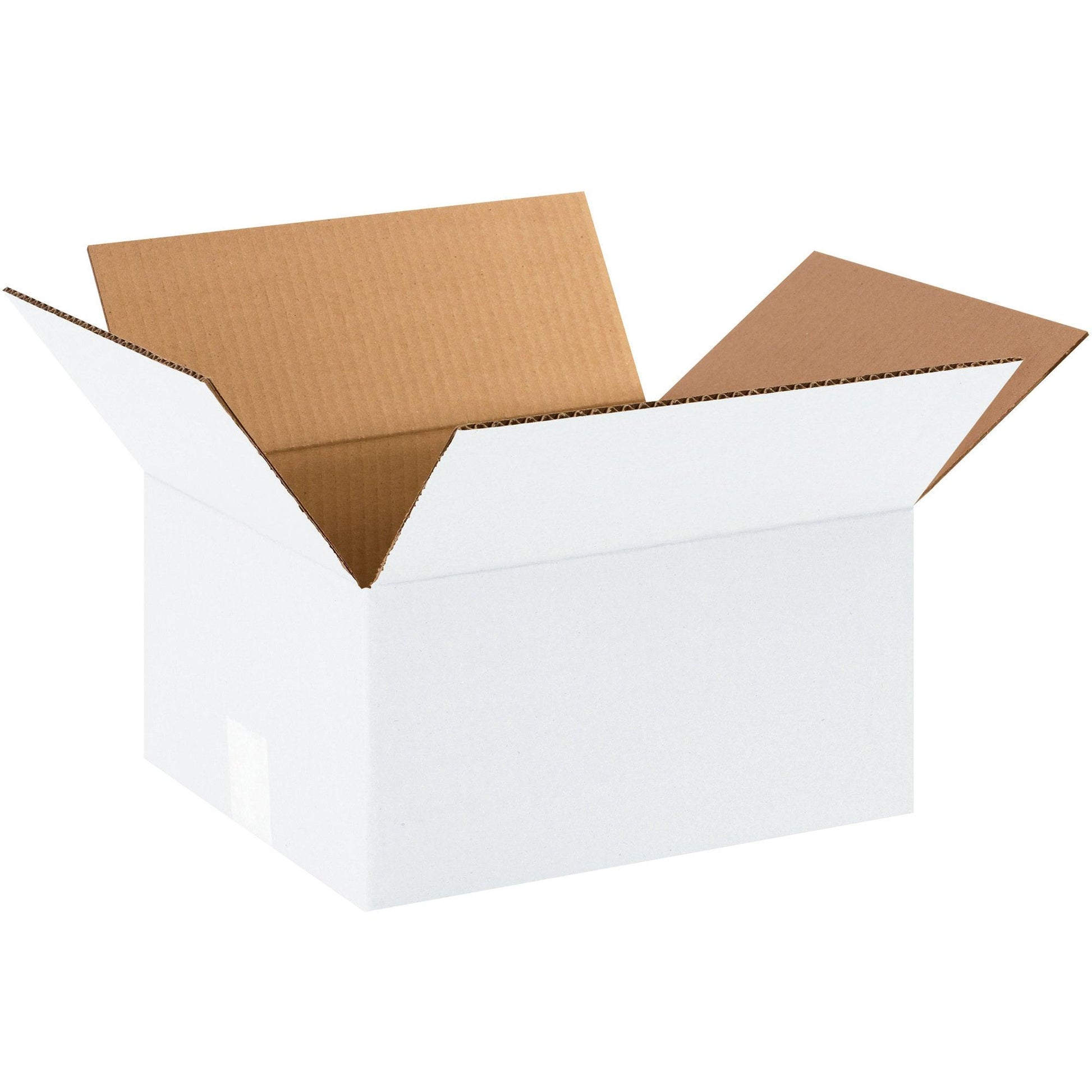 12 x 10 x 6" White Corrugated Boxes - 12106W