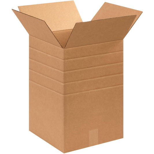 12 x 12 x 18" Multi-Depth Corrugated Boxes - MD121218