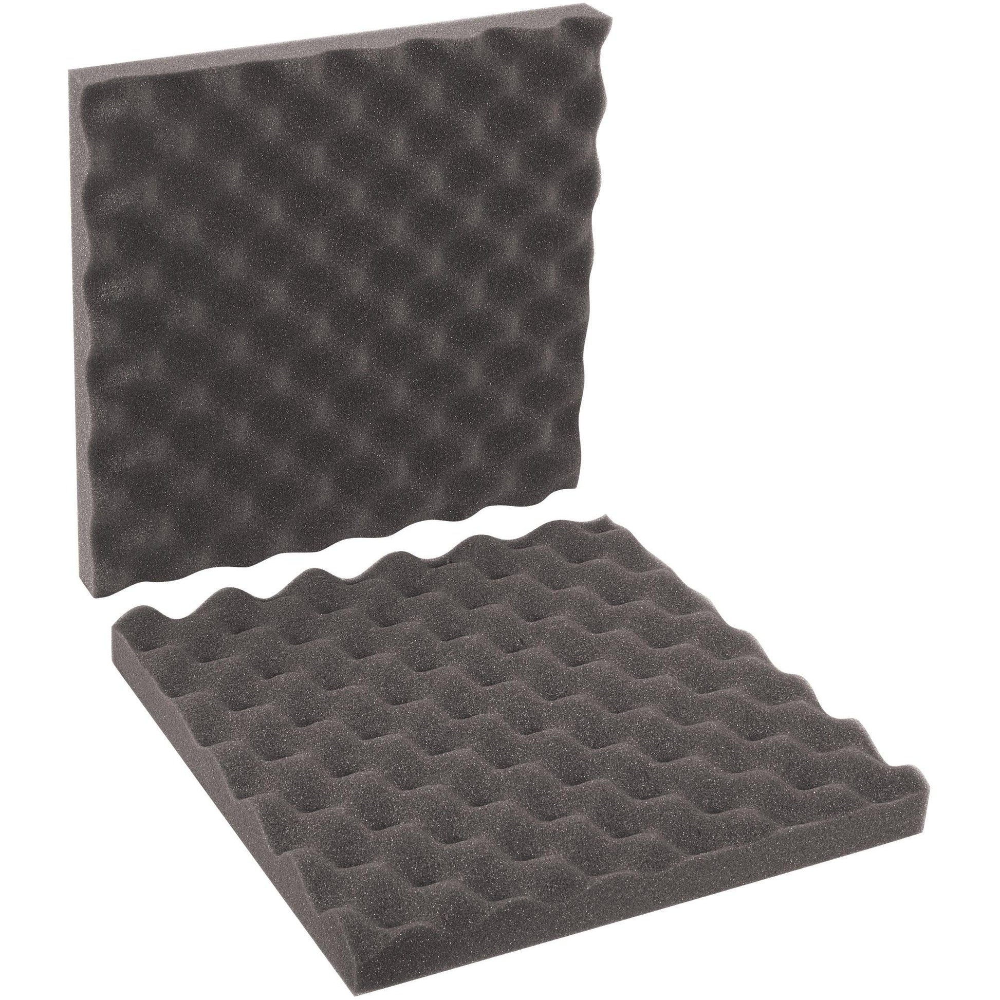 12 x 12 x 2" Charcoal Convoluted Foam Sets - FCSC12122