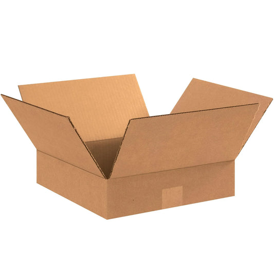 12 x 12 x 3" Flat Corrugated Boxes - 12123 Box Packaging Partner