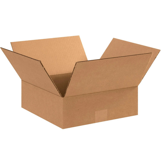 12 x 12 x 4" Flat Corrugated Boxes - 12124 Box Packaging Partner
