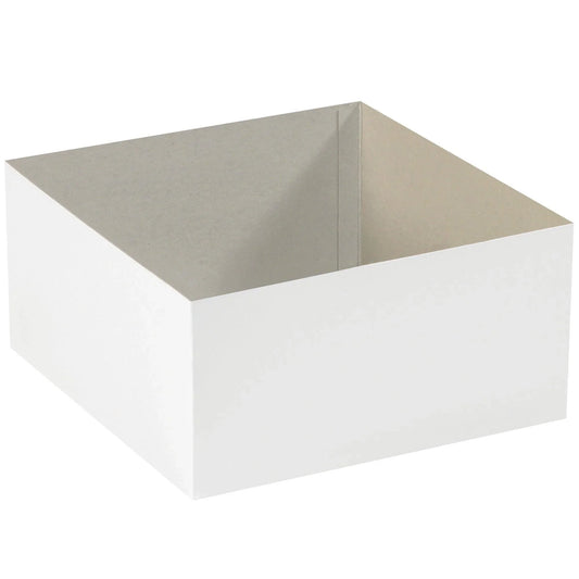 12 x 12 x 6" White Deluxe Gift Box Bottoms - DGB12126W Box Packaging Partner