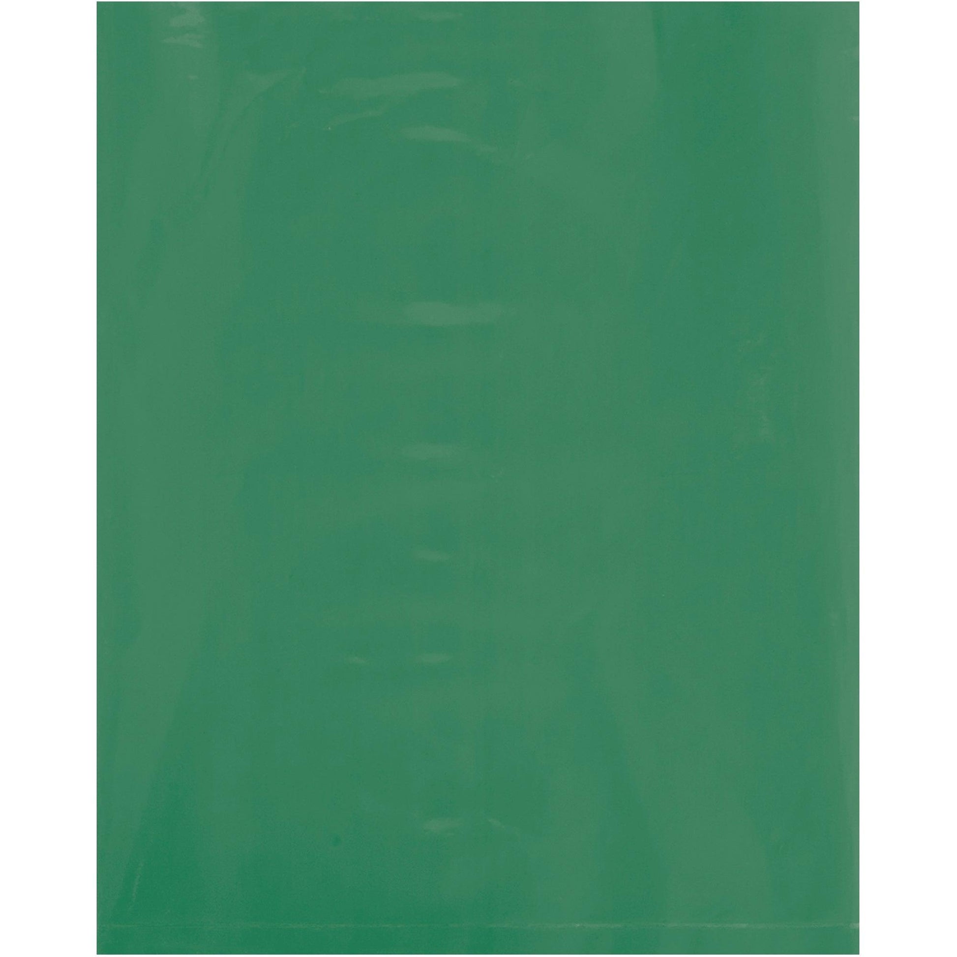 12 x 15" - 2 Mil Green Flat Poly Bags - PB534G