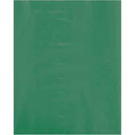 12 x 15" - 2 Mil Green Flat Poly Bags - PB534G