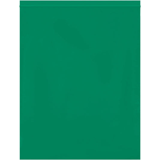 12 x 15" - 2 Mil Green Reclosable Poly Bags - PB3670G