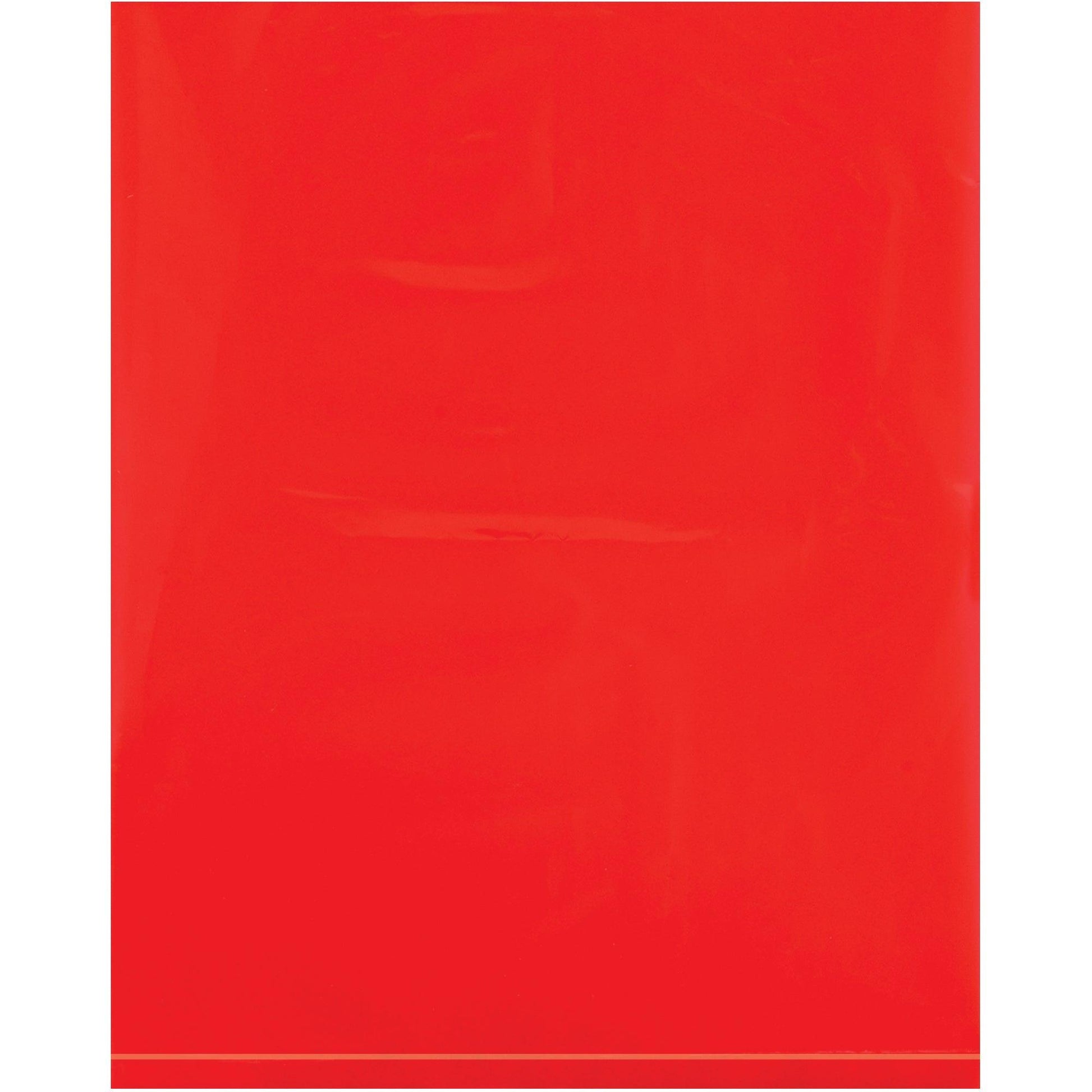 12 x 15" - 2 Mil Red Flat Poly Bags - PB534R