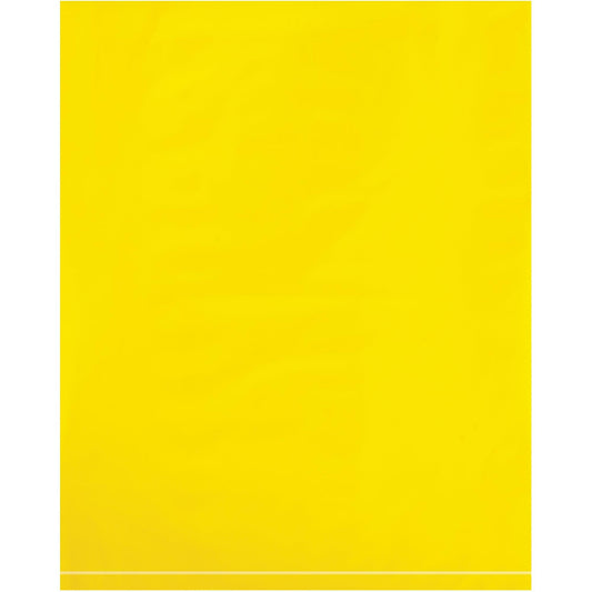 12 x 15" - 2 Mil Yellow Flat Poly Bags - PB534Y