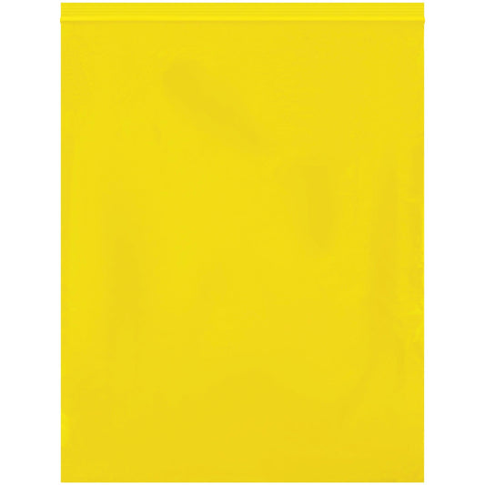 12 x 15" - 2 Mil Yellow Reclosable Poly Bags - PB3670Y