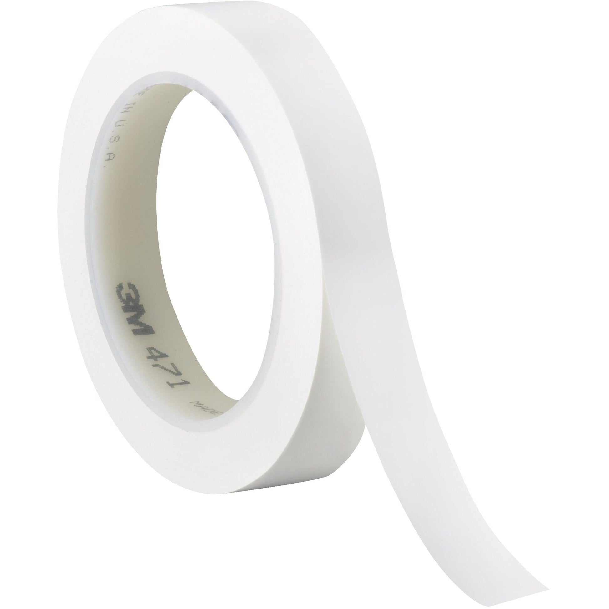 1/2" x 36 yds. White (3 Pack) 3M Vinyl Tape 471 - T9634713PKW