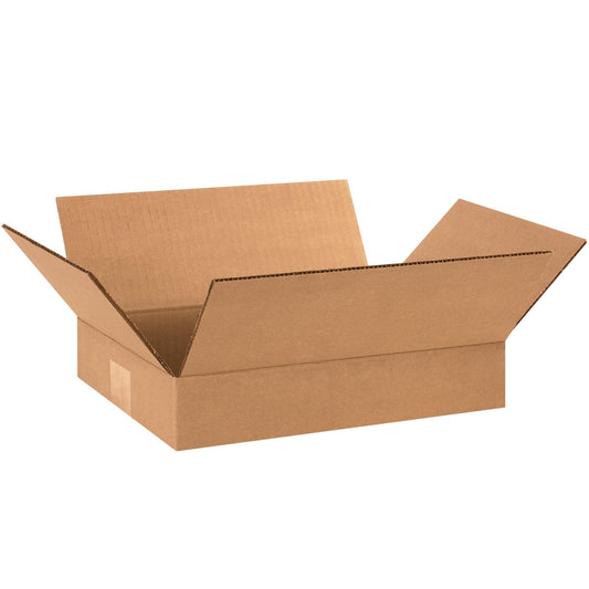 12 x 9 x 2" Flat Corrugated Boxes - 1292