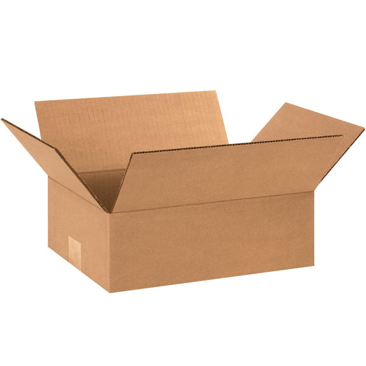 12 x 9 x 4" Flat Corrugated Boxes - 1294