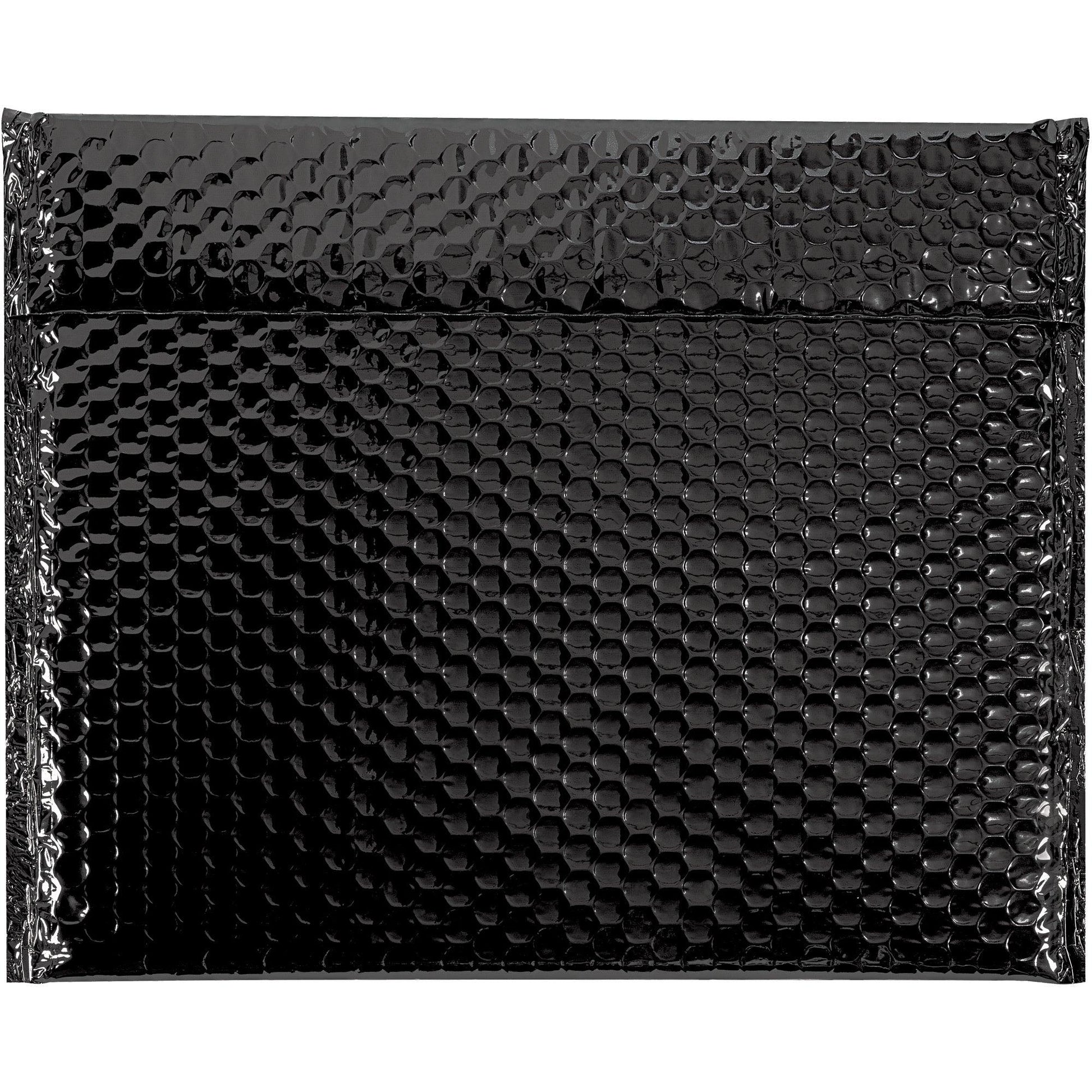 13 3/4 x 11" Black Glamour Bubble Mailers - GBM1311BK