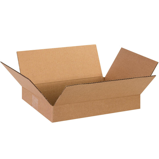 13 x 10 x 2" Flat Corrugated Boxes - 13102