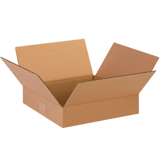 13 x 13 x 3" Flat Corrugated Boxes - 13133