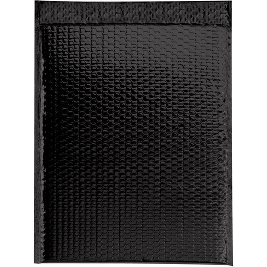 13 x 17 1/2" Black Glamour Bubble Mailers - GBM1317BK